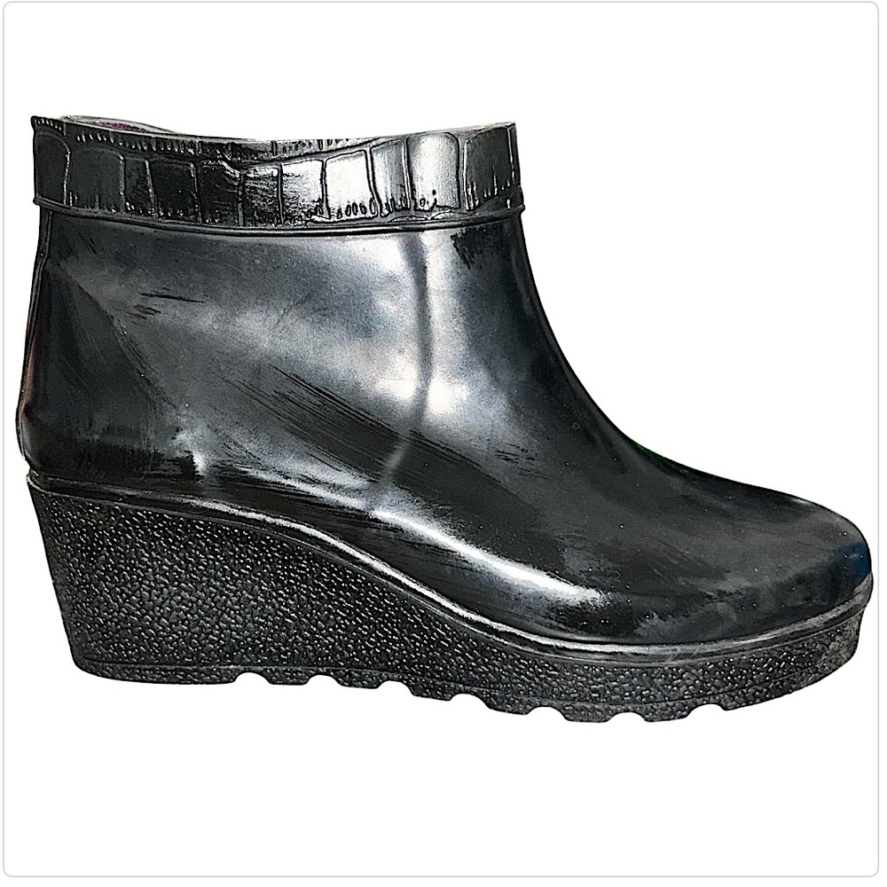 Sperry Top Sider Waterproof Rubber Ankle Wedge Boot Women’s Size 6